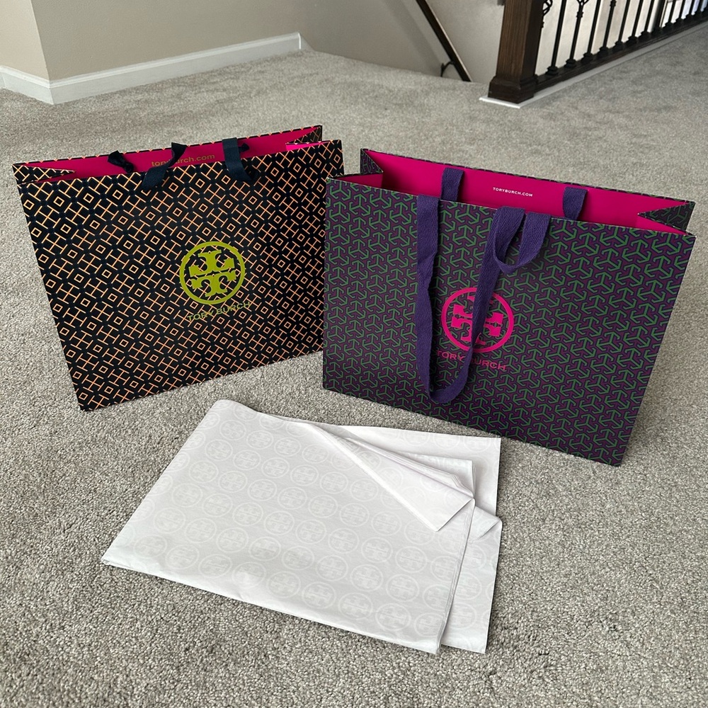 Tory Burch Gift Bags with Wrapping Paper